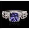 Image 4 : 18KT White Gold 1.62ct Tanzanite and Diamond Ring