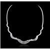 Image 5 : 18KT White Gold 6.14ctw Diamond Necklace