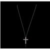 Image 5 : 14KT White Gold 2.58ctw Diamond Pendant With Chain