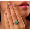 Image 1 : 14KT Yellow Gold 5.17ct Emerald and Diamond Ring