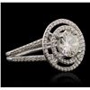 Image 5 : 14KT White Gold 1.54ctw Diamond Ring