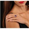 Image 2 : 14KT White Gold 3.20ct Amethyst and Diamond Ring