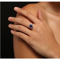 14KT Rose Gold 2.49ct Tanzanite and Diamond Ring