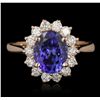 Image 4 : 14KT Rose Gold 2.49ct Tanzanite and Diamond Ring