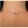 Image 3 : 14KT White Gold 2.99ct Topaz and Diamond Pendant With Chain