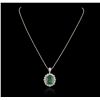 Image 5 : 14KT White and Yellow Gold 8.95ct Emerald and Diamond Pendant