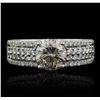 Image 4 : 18KT White Gold 1.58ctw Diamond Ring
