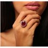 Image 1 : 14KT Rose Gold 14.46ct Ruby and Diamond Ring