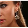 Image 2 : 14KT Yellow Gold 0.75ctw Diamond Dangle Earrings