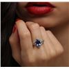 Image 1 : 14KT White Gold 1.57ct Tanzanite and Diamond Ring