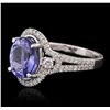 Image 5 : 18KT White Gold 3.39ct Tanzanite and Diamond Ring