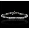 Image 4 : 14KT White Gold 4.10ctw Diamond Tennis  Bracelet