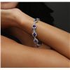 Image 4 : 14KT White Gold 24.00ctw Tanzanite and Diamond Bracelet