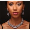 Image 1 : 18KT White Gold 11.66ctw Tanzanite and Diamond Earrings & Necklace
