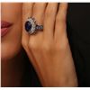 Image 3 : 14KT White Gold 10.89ctw Sapphire and Diamond Ring