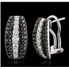 Image 6 : 14KT White Gold 1.10ctw Diamond Earrings