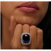 Image 1 : 14KT White Gold GIA Certified 29.75ct Tanzanite and Diamond Ring