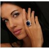 Image 3 : 14KT White Gold GIA Certified 29.75ct Tanzanite and Diamond Ring