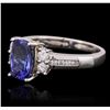 Image 5 : 14KT White Gold 1.88ct Tanzanite and Diamond Ring