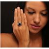 Image 1 : 14KT White Gold 5.04ctw Sapphire and Diamond Ring