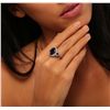 Image 3 : 14KT White Gold 5.04ctw Sapphire and Diamond Ring