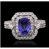 Image 5 : 14KT White Gold 1.61ct Tanzanite and Diamond Ring