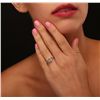 Image 2 : 14KT Two-Tone Gold 1.02ctw Diamond Engagement Ring