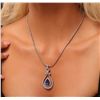 Image 2 : 14KT Two-Tone Gold 5.73ct Tanzanite and Diamond Pendant With Chain