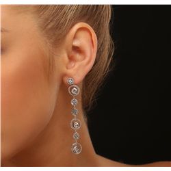 14KT White Gold 2.81ctw Diamond Earrings