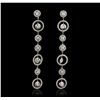 Image 5 : 14KT White Gold 2.81ctw Diamond Earrings
