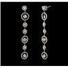 Image 6 : 14KT White Gold 2.81ctw Diamond Earrings