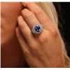 Image 1 : 14KT White Gold 3.95ct Tanzanite and Diamond Ring