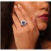Image 2 : 14KT White Gold 3.95ct Tanzanite and Diamond Ring