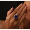 Image 1 : 14KT White Gold GIA Certified 19.08ct Tanzanite and Diamond Ring