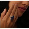 Image 2 : 14KT White Gold GIA Certified 19.08ct Tanzanite and Diamond Ring
