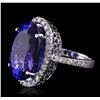 Image 5 : 14KT White Gold GIA Certified 19.08ct Tanzanite and Diamond Ring