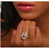 Image 3 : 14KT Yellow Gold 2.52ctw Quartz, Topaz and Diamond Ring