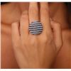 Image 1 : 14KT White Gold 0.95ctw Sapphire and Diamond Ring