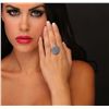 Image 2 : 14KT White Gold 0.95ctw Sapphire and Diamond Ring