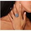 Image 3 : 14KT White Gold 0.95ctw Sapphire and Diamond Ring