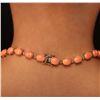 Image 3 : 14KT Yellow Gold 66.00ctw Coral and Diamond Necklace