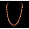 Image 4 : 14KT Yellow Gold 66.00ctw Coral and Diamond Necklace