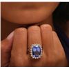 Image 2 : 18KT White Gold 8.40ct Tanzanite and Diamond Ring