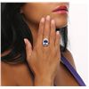 Image 3 : 18KT White Gold 8.40ct Tanzanite and Diamond Ring