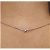 Image 4 : 14KT White Gold 0.93ctw Diamond Pendant With Chain