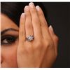 Image 1 : 14KT White Gold 1.12ctw Diamond Ring and Guard