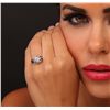 Image 3 : 14KT White Gold 1.12ctw Diamond Ring and Guard