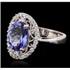 Image 5 : 14KT White Gold 2.97ct Tanzanite and Diamond Ring