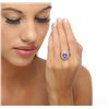 Image 1 : 14KT White Gold 4.25ct Tanzanite and Diamond Ring