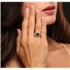 Image 1 : 14KT Yellow Gold 1.43ct Emerald and Diamond Ring